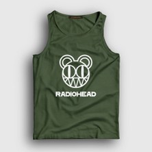 Presmono Unisex Haki Bear Logo Radiohead Atlet