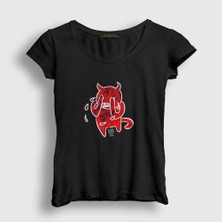 Presmono Kadın Siyah Amnesiac Radiohead T-Shirt