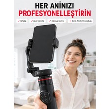 365Dükkan 360° Aı Akıllı Takipli Selfie Stick Gimbal Stabilizatör Bluetooth Kumandalı Uzayabilir Telefon