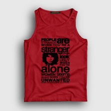 Presmono Unisex Kırmızı Stranger The Doors Atlet