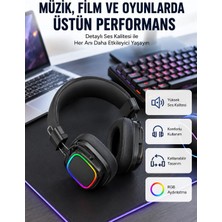 365Dükkan Rgb Işıklı Katlanabilir Bluetooth 5.3 Kulak Üstü Kulaklık