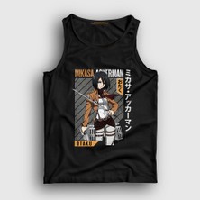 Presmono Unisex Siyah Mikasa Fan Anime Attack On Titan Atlet
