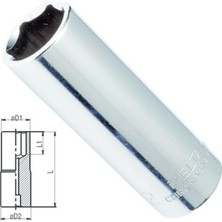 Ozka Concept Izeltaş 1107064013 1/4" Altı Köşe Derin Lokma Anahtar, Krom, 13 mm
