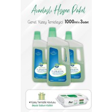 Ozka Concept Turmepa Genel Yüzey Temizleyici 1 Lt x 3 Adet Easy Clean Yüzey Temizlik 100' Lü