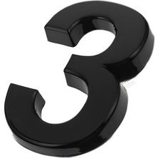 Ozka Concept Yapışkanlı Kapı Numarası Küçük Boy 50 mm 5 cm Numara 3 Rakam Üç Sayısı Siyah Renk Numaralar 1 Adet
