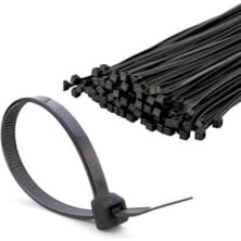 Ozka Concept Plastik Kablo Kelepçesi, Siyah, 100 Adet, Bağlama Seti (4.8 x 300 Mm)