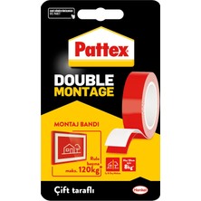 Ozka Concept Pattex Double Montage Çift Taraflı Montaj Bandı, Iç Dış Mekanlar Için Uygun Ekstra Güçlü Daya
