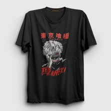 Presmono Unisex Siyah Ken Kaneki Anime Tokyo Ghoul T-Shirt