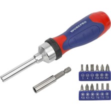 Ozka Concept Workpro WP200524 14 Parça Profesyonel Cr-V Cırcırlı Bits Tornavida Seti