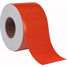 Ozka Concept BADEM10 1 Metre Reflektörlü Reflektif Fosforlu Şerit Bant Reflekte Ikaz Bandı 10 cm Kırmızı