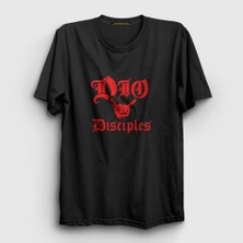 Presmono Unisex Siyah Disciples Ronnie James Dio T-Shirt