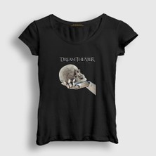 Presmono Kadın Siyah Time Dream Theater T-Shirt