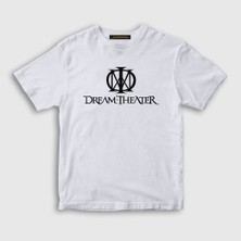 Presmono Unisex Çocuk Beyaz Logo Dream Theater T-Shirt