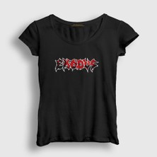 Presmono Kadın Siyah Logo V2 Exodus T-Shirt