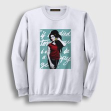 Presmono Unisex Beyaz Icon Amy Winehouse Sweatshirt