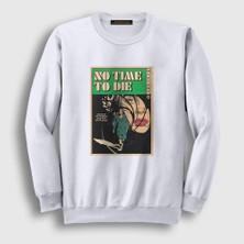 Presmono Unisex Beyaz No Time Billie Eilish Sweatshirt