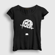 Presmono Kadın Siyah Hat Charlie Chaplin T-Shirt