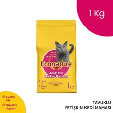 Econature Yetişkin Kedi Tavuklu 1 kg Sarı Ambalaj  (En Az 3 Adet)