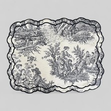 Denef Home Toile De Jouy - Amerikan Servis Siyah - 35X45 cm 1 Adet