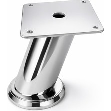Ozka Concept Tablalı Dereceli Ayarlanabilir (8 Cm) Krom Metal Baza Tv Ünitesi Koltuk Mobilya Ayağı (+2cm)