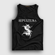 Presmono Unisex Siyah Logo Sepultura Atlet