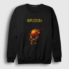 Presmono Unisex Siyah Beneath Sepultura Sweatshirt
