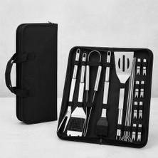 Ozka Concept Profesyonel Barbekü Seti 20 Parça Çantalı Paslanmaz Çelik Mangal Maşa Spatula Fırça Şiş 723132