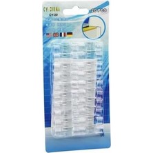 Ozka Concept Cy-20 Kablo Tutucu Klips, Şeffaf Plastik, Yapışkanlı, Ince Kablo Için, 20 Adet