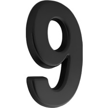 Ozka Concept Yapışkanlı Kapı Numarası Küçük Boy 50 mm 5 cm Numara 9 Rakam Dokuz Sayı Siyah Renk Numaralar 1 Adet