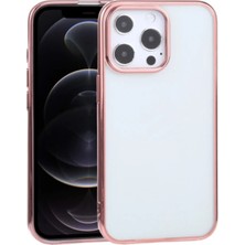 iPhone 13 Pro 6.1inç Lazer Kaplama Renkli Kenar Şeffaf KILIF-(5775)