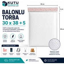 Kutu Marketim Balonlu Torba 30X38+5 cm – Havalı Ambalaj Poşeti – Darbe Korumalı Kargo Paketleme Torbası