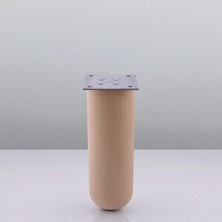 Ozka Concept Bohem Doğal Ahşap Silindir Ayak 20 cm Aparat Dahil Mobilya Koltuk Kanepe Sehpa Masa Ayağı Ayakları