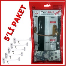 Ozka Concept Penkid Kablolu Pvc Pencere Kilidi, 5'li Set