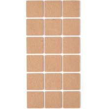Ozka Concept Kahverengi Adet, Yapışkanlı Sandalye, Masa, Koltuk Altı Parke Koruma Keçesi, Kare, 3,5 x 3,5 cm