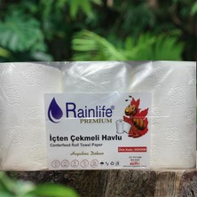 Ozka Concept Rainlife Içten Çekmeli Havlu, Centerfeed Roll Towel Paper, 3 Katlı, 6 Rulo, 21 cm