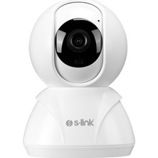 S-Lınk SL-IND02 Ev/bebek Güvenlik Kamerası Wifi 2mpix 3.6mm Lens 10M. Gece Görüşü Hareket Algılama Iki Yönlü Ses Micro Sd Kartlı Tuya YAZILIM(1923)