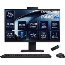 Asus Expertcenter P400 Intel Core 5 210H 32 GB Ddr5 4 Tb SSD 23.8'' Full Hd IPS Windows 11 Pro All-In-One Bilgisayar P440VA-KC516512B1DRNP16