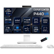 Asus Expertcenter P440VA Intel Core 3 100U 24 GB Ddr5 1 Tb SSD 23.8'' Full Hd Windows 11 Pro All-In-One Bilgisayar P440VA-KC38512W0DRNP10