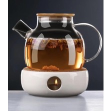 Ck House Isıya Dayanıklı 1000 ml Süzgeçli Cam Demlik Bitki Çayları , Borosilikat ,sürahi