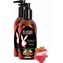 Üçgül Çilek Aromalı Vücut Masaj Yağı 120ML Strawberry Flavored Massage Oil 2 Adet