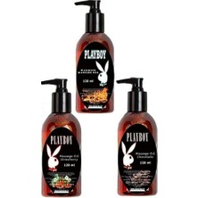 Üçgül Playboy 3 Adet Playboy Çilek Aromalı Vücut Masaj Yağı