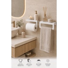 Yiğit Metal Duvara Monte Havluluk ve Peçetelik – Modern ve Dayanıklı 2'li Set Mutfak&banyo Düzenleyici