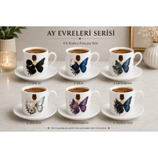 Renklerin Atölyesi Ay Evreleri Kahve Fincanı 6li Set
