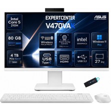 Asus Expertcenter P400 Intel Core 5 210H 80 GB Ddr5 4 Tb SSD 27'' Full Hd Windows 11 Pro All-In-One Bilgisayar P470VAK-C516512W0DRNP28