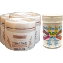 Üçgül Three Brand 100 ml Arnavut Aklık Kremi 3 Adet + Foot Care Cream Cooling Peppermint 50ML Ayak Bakım Kremi Nane Ferahlığı ve Kokusu 1 Adet