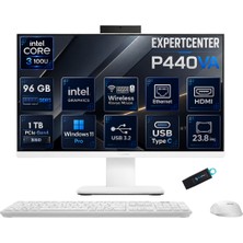 Asus Expertcenter P440VA Intel Core 3 100U 96 GB Ddr5 1 Tb SSD 23.8'' Full Hd Windows 11 Pro All-In-One Bilgisayar P440VA-KC38512W0DRNP34