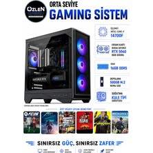Özlen XL14 İ7 14700F RTX 5060 8GB 16GB DDR5 RAM 500GB M.2 SSD Üst Seviye Oyuncu Bilgisayarı