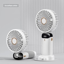 Feny FN-F30 Beyaz 3 Kademeli Hız Katlanabilir Gövde LCD Gösterge Elde Kullanım Dahili 1200MAH Bataryalı Type-C Şarj Girişli VANTILATÖR(1923)