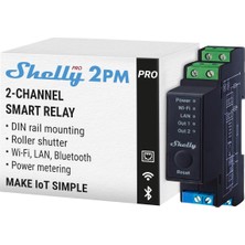 Asitan Pro 2pm | Wlan & Lan 2 Kanallı Akıllı Röle Şalteri, Akım Ölçümü – 25 A | Ev Otomasyonu |