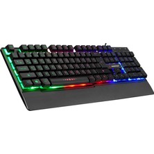 Asitan KB-R66 USB Gökkuşağı Aydınlatmalı Q Multimedia Gaming Klavye